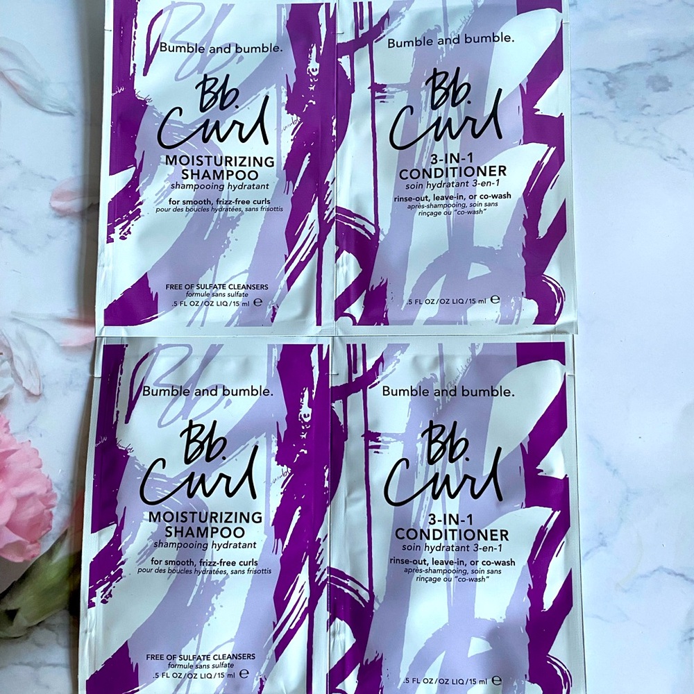 2x Bumble and Bumble Curl Moisturizing Shampoo & 3 in 1 Conditioner 0.5oz each